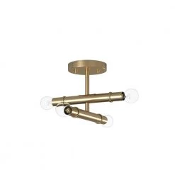 12 in. Emmett 4-Light Old Satin Brass Ceiling Light Semi Flush Mount by Designers Fountain -Designers Fountain Shop old satin brass designers fountain flush mount lights 92711 osb 4f 1000