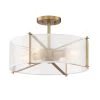 17.75 in. Daybreak 4-Light Old Satin Brass Ceiling Light Semi Flush Mount by Designers Fountain -Designers Fountain Shop old satin brass designers fountain flush mount lights d223m sf osb 64 1000