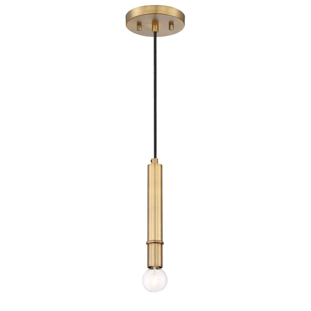 Emmett 1-Light Old Satin Brass Mini-Pendant by Designers Fountain 3 Emmett 1-Light Old Satin Brass Mini-Pendant by Designers Fountain