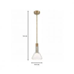 Karah 11-Watt Old Satin Brass Integrated LED Mini Pendant by Designers Fountain -Designers Fountain Shop old satin brass designers fountain pendant lights led89630 osb 1d 1000