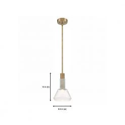 Karah 11-Watt Old Satin Brass Integrated LED Mini Pendant by Designers Fountain -Designers Fountain Shop old satin brass designers fountain pendant lights led89630 osb 66 1000