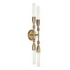 16.25 in. Louise 4-Light Old Satin Brass Glam Bathroom Vanity Light by Designers Fountain