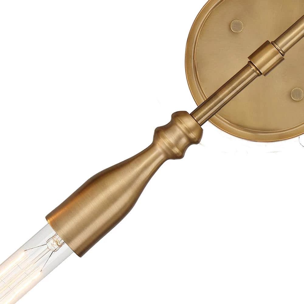 5 in. Louise 2-Light Old Satin Brass Glam Wall Mount Sconce Light by Designers Fountain 4 5 in. Louise 2-Light Old Satin Brass Glam Wall Mount Sconce Light by Designers Fountain - Image 2