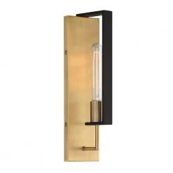 4.25 in. Chicago PM 1-Light Old Satin Brass Modern Wall Mount Sconce Light by Designers Fountain