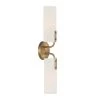 Manhasset 23.5 in. 2-Light Old Satin Brass Wall Sconce with Etched White Glass Shade by Designers Fountain -Designers Fountain Shop old satin brass designers fountain vanity lighting d259m 2ws osb 64 1000