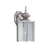 13 in. Pewter 1-Light Outdoor Wall Lamp with Clear Beveled Glass Shade by Designers Fountain -Designers Fountain Shop pewter designers fountain outdoor sconces 1101 pw 64 1000