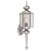 24 in. Pewter 1-Light Outdoor Wall Lamp with Clear Beveled Glass Shade by Designers Fountain -Designers Fountain Shop pewter designers fountain outdoor sconces 1103 pw 64 1000