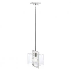 Ethan 1-Light Polished Nickel Interior Mini Pendant with Clear Beveled Glass Shade by Designers Fountain -Designers Fountain Shop polished nickel designers fountain chandeliers 93630 pn a0 1000