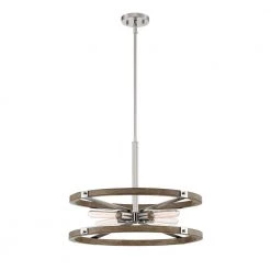 Hanston 4-Light Polished Nickel Pendant by Designers Fountain
