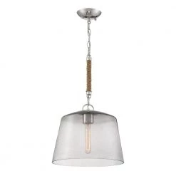 Windrush 1-Light Polished Nickel Pendant by Designers Fountain