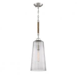 Windrush 1-Light Polished Nickel Hall and Foyer Pendant by Designers Fountain