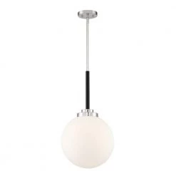 Elle 1-Light Polished Nickel Pendant by Designers Fountain