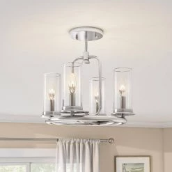 Hudson Heights 4-Lights Polished Nickel Candlestick Convertible Pendant by Designers Fountain -Designers Fountain Shop polished nickel designers fountain chandeliers d268c 14p pn 40 1000
