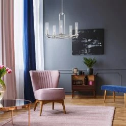 Hudson Heights 5-Light Polished Nickel Chandelier with Clear Glass Shade by Designers Fountain 9 Hudson Heights 5-Light Polished Nickel Chandelier with Clear Glass Shade by Designers Fountain -Designers Fountain Shop polished nickel designers fountain chandeliers d268c 5ch pn 4f 1000