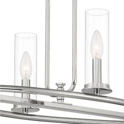 Hudson Heights 4 Light Polished Nickel Island Pendant by Designers Fountain -Designers Fountain Shop polished nickel designers fountain chandeliers d268c is pn c3 1000