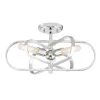18 in. Kenzo 3-Light Polished Nickel Ceiling Light Semi Flush Mount by Designers Fountain -Designers Fountain Shop polished nickel designers fountain flush mount lights 93111 pn 64 1000