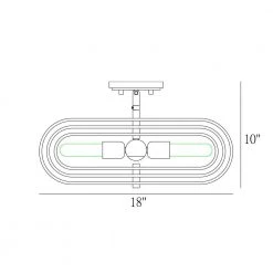 18 in. Kenzo 3-Light Polished Nickel Ceiling Light Semi Flush Mount by Designers Fountain -Designers Fountain Shop polished nickel designers fountain flush mount lights 93111 pn a0 1000