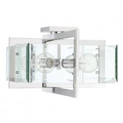 16.5 in. Ethan 4-Light Polished Nickel Interior Ceiling Light Semi Flush Mount with Clear Beveled Glass Shade by Designers Fountain -Designers Fountain Shop polished nickel designers fountain flush mount lights 93611 pn a0 1000