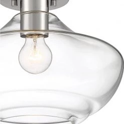 Emma 12 in. 1-Light Polished Nickel Semi Flush Mount by Designers Fountain -Designers Fountain Shop polished nickel designers fountain flush mount lights d249m sf pn 1f 1000