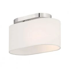 Midtown 11 in. 1 Light Polished Nickel Semi Flush Mount by Designers Fountain