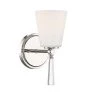 5.25 in. Abree 1-Light Polished Nickel Contemporary Wall Mount Sconce Light with Etched Opal Glass Shade by Designers Fountain -Designers Fountain Shop polished nickel designers fountain vanity lighting 92201 pn 64 1000