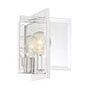 6.5 in. Ethan 1-Light Polished Nickel Retro Modern Wall Mount Sconce Light with Beveled Clear Glass Shade by Designers Fountain -Designers Fountain Shop polished nickel designers fountain vanity lighting 93601 pn 64 1000