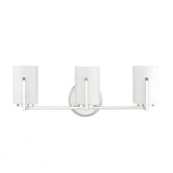 20.75 in. Elara 3-Light Polished Nickel Modern Bathroom Vanity Light with Etched Glass Shades by Designers Fountain -Designers Fountain Shop polished nickel designers fountain vanity lighting 93903 pn c3 1000