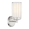 5 in. Avery 1-Light Polished Nickel Industrial Wall Mount Sconce Light with Opal Glass Shade by Designers Fountain -Designers Fountain Shop polished nickel designers fountain vanity lighting d217m 1b pn 64 1000