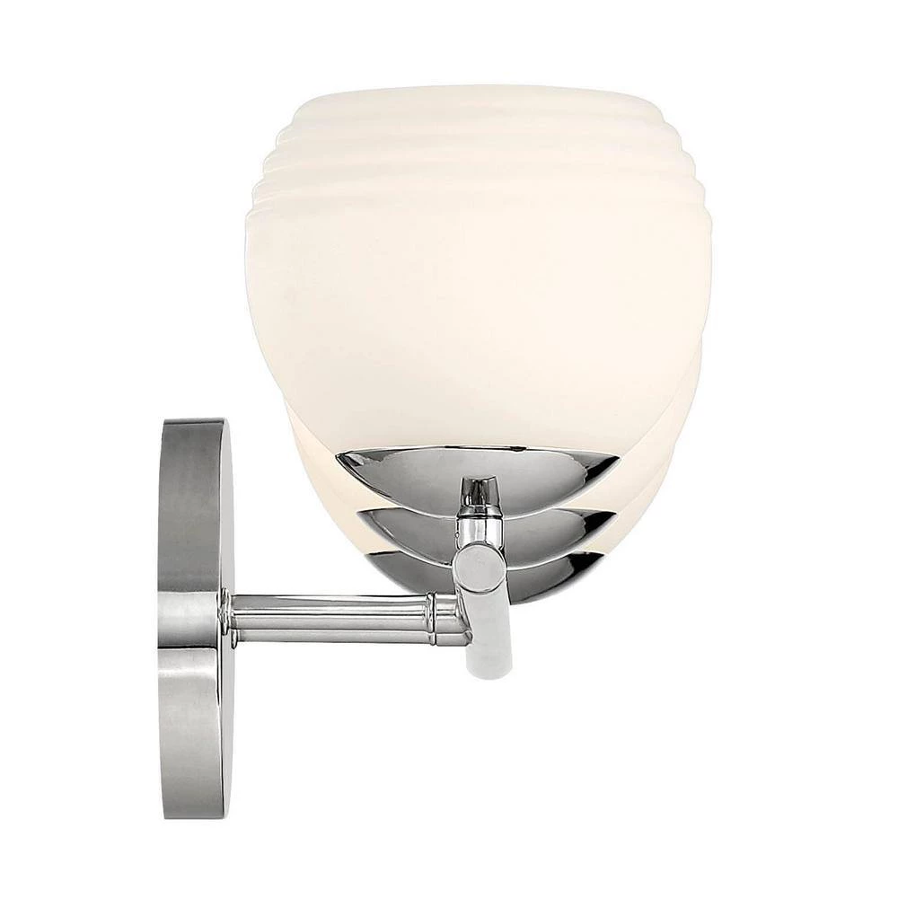 24.75 in. Moon Breeze 3-Light Polished Nickel Retro Modern Bathroom Vanity Light with Etched Opal Glass Shades by Designers Fountain 7 24.75 in. Moon Breeze 3-Light Polished Nickel Retro Modern Bathroom Vanity Light with Etched Opal Glass Shades by Designers Fountain - Image 5