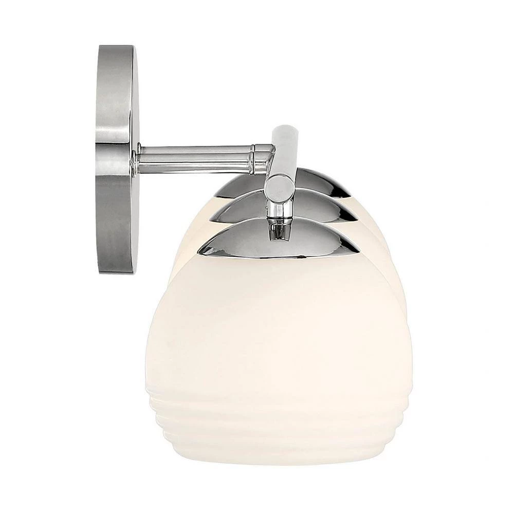 24.75 in. Moon Breeze 3-Light Polished Nickel Retro Modern Bathroom Vanity Light with Etched Opal Glass Shades by Designers Fountain 10 24.75 in. Moon Breeze 3-Light Polished Nickel Retro Modern Bathroom Vanity Light with Etched Opal Glass Shades by Designers Fountain - Image 8