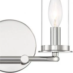 11 in. Hudson Heights 2-Light Polished Nickel Coastal Bathroom Vanity Light with Clear Glass Shades by Designers Fountain -Designers Fountain Shop polished nickel designers fountain vanity lighting d268c 2b pn 1f 1000