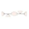 36 in. Zio 5-Light Polished Nickel Retro Modern Bathroom Vanity Light with Etched Opal Glass Shades by Designers Fountain -Designers Fountain Shop polished nickel designers fountain vanity lighting d270h 5b pn 64 1000