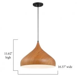Hana 1-Light Robusta Wood Style Finish Hanging Pendant by Designers Fountain 13 Hana 1-Light Robusta Wood Style Finish Hanging Pendant by Designers Fountain -Designers Fountain Shop robusta wood style finish designers fountain chandeliers 3545 319 1d 1000