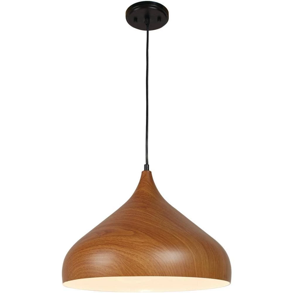 Hana 1-Light Robusta Wood Style Finish Hanging Pendant by Designers Fountain 5 Hana 1-Light Robusta Wood Style Finish Hanging Pendant by Designers Fountain - Image 3