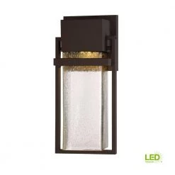 Fairbanks 15 in. Rustique LED Outdoor Wall Lamp with Clear Seedy Glass Shade by Designers Fountain -Designers Fountain Shop rustique designers fountain outdoor sconces led34521 rt a0 1000