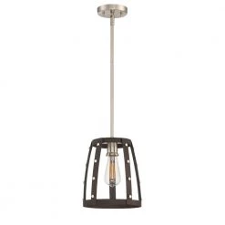 Presidio 1-Light Rustique Mini-Pendant by Designers Fountain
