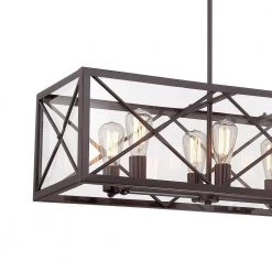 High Line 8-Light Satin Bronze Interior Incandescent Island Pendant by Designers Fountain -Designers Fountain Shop satin bronze designers fountain chandeliers 87338 sb 40 1000