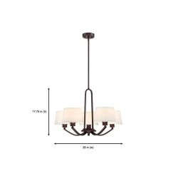Studio 5-Light Satin Bronze Interior Chandelier by Designers Fountain -Designers Fountain Shop satin bronze designers fountain chandeliers 88585 sb 66 1000