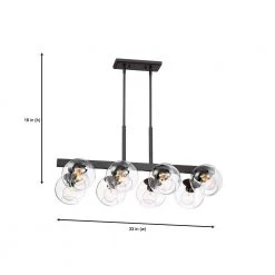 Meridian 8-Light Satin Bronze Interior Chandelier with Clear Glass Shade by Designers Fountain -Designers Fountain Shop satin bronze designers fountain chandeliers 91238 sb 1d 1000