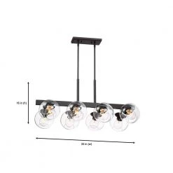 Meridian 8-Light Satin Bronze Interior Chandelier with Clear Glass Shade by Designers Fountain -Designers Fountain Shop satin bronze designers fountain chandeliers 91238 sb 66 1000