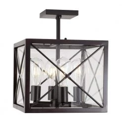 14 in. High Line 4-Light Satin Bronze Interior Incandescent Ceiling Light Semi Flush Mount by Designers Fountain 11 14 in. High Line 4-Light Satin Bronze Interior Incandescent Ceiling Light Semi Flush Mount by Designers Fountain -Designers Fountain Shop satin bronze designers fountain flush mount lights 87311 sb 40 1000