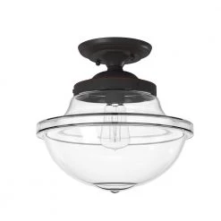 12 in. Foundry 1 -Light Satin Bronze Ceiling Light Semi Flush Mount by Designers Fountain -Designers Fountain Shop satin bronze designers fountain flush mount lights 90211 sb 4f 1000