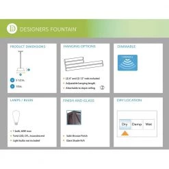 High Line 1-Light Satin Bronze Interior Incandescent Mini Pendant by Designers Fountain 17 High Line 1-Light Satin Bronze Interior Incandescent Mini Pendant by Designers Fountain -Designers Fountain Shop satin bronze designers fountain pendant lights 87330 sb 76 1000