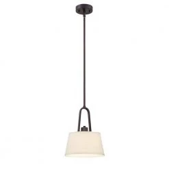 Studio 1-Light Satin Bronze Interior Mini-Pendant by Designers Fountain