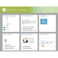 Studio 1-Light Satin Bronze Interior Mini-Pendant by Designers Fountain -Designers Fountain Shop satin bronze designers fountain pendant lights 88530 sb 76 1000