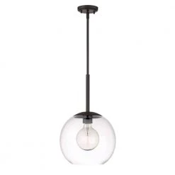 Meridian 1-Light Satin Bronze Interior Pendant by Designers Fountain