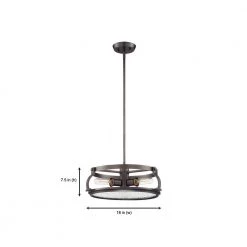 Eaton 3-Light Satin Copper Bronze Pendant by Designers Fountain 12 Eaton 3-Light Satin Copper Bronze Pendant by Designers Fountain -Designers Fountain Shop satin copper bronze designers fountain chandeliers 92131 scb c3 1000