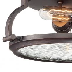 15.5 in. Eaton 3-Light Satin Copper Bronze Interior Ceiling Light Flush Mount by Designers Fountain -Designers Fountain Shop satin copper bronze designers fountain flush mount lights 92123 scb 40 1000