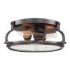 15.5 in. Eaton 3-Light Satin Copper Bronze Interior Ceiling Light Flush Mount by Designers Fountain -Designers Fountain Shop satin copper bronze designers fountain flush mount lights 92123 scb 64 1000