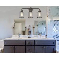 24 in. Anson 3-Light Satin Copper Bronze Industrial Bathroom Vanity Light by Designers Fountain -Designers Fountain Shop satin copper bronze designers fountain vanity lighting 91303 scb 1f 1000